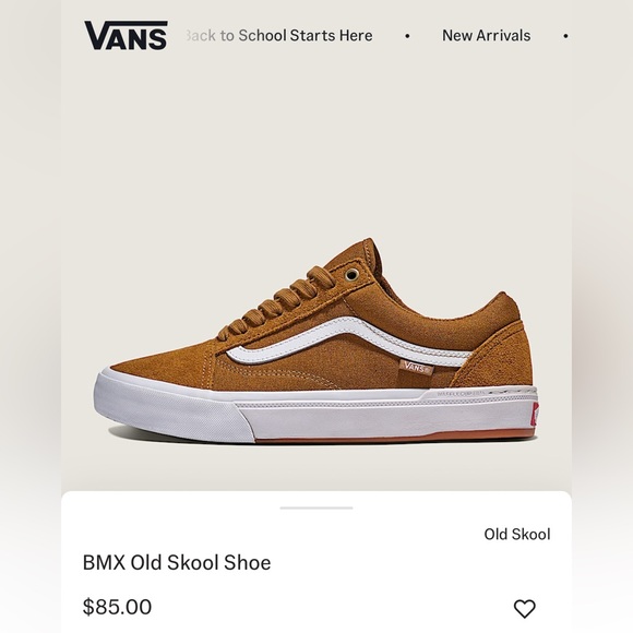 Bmx Old Skool Vans. Golden Brown. NWT. - Picture 3 of 15